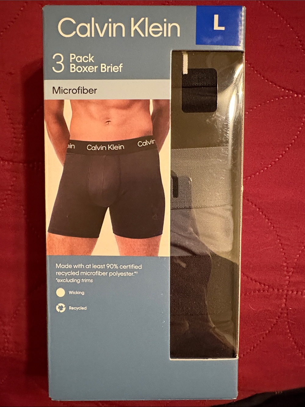 Calvin Klein 3-Pack Microfiber Boxer Briefs - Black & Gray